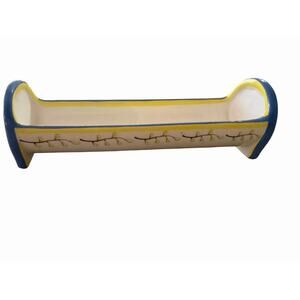 Cracker Boat Vintage By Bella Cruz Gani Porcelain‎ Blue Yellow Kitchen Potter